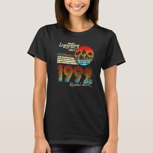 30 Birthday Legendary Since November 1992 T_Shirt