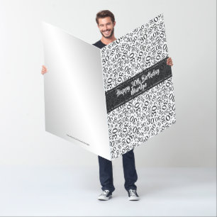 30 Birthday Number Pattern Black/White Jumbo Card