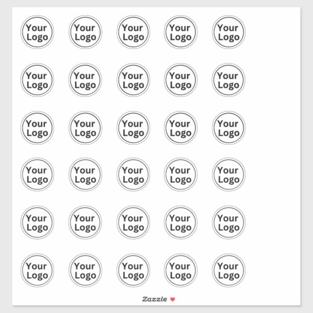 30  Business Logo Custom-cut Vinyl Stickers (Sheet)