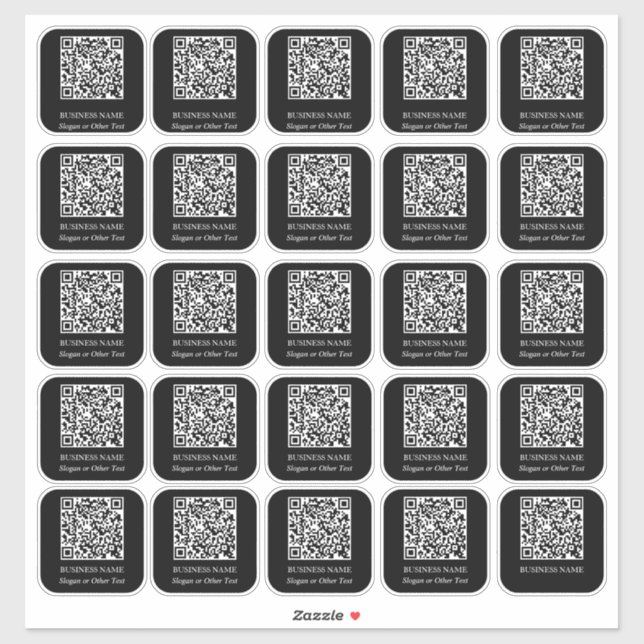 30 Business name with QR code  Sticker (Sheet)