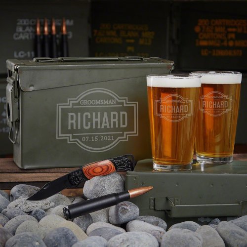 30 Caliber Ammo Can With Fremont Whiskey Glasses