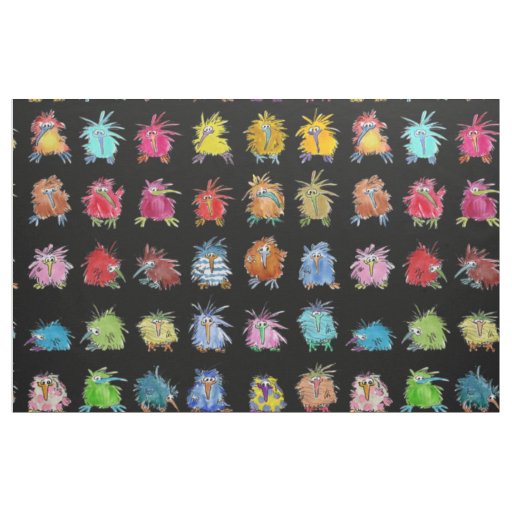 30 Cute Cartoon Kiwi Birds Fabric
