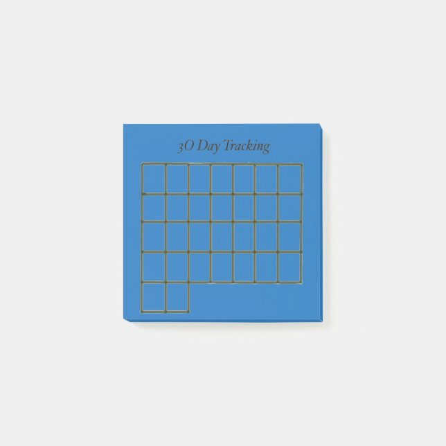 30 Day Tracker Blue Sticky Notes (Front)