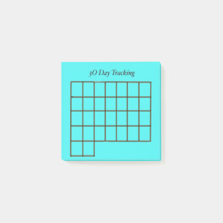 30 Day Tracker Light Blue Sticky Note