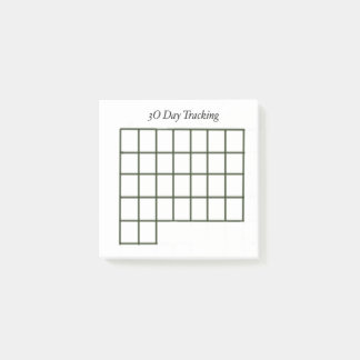 30 Day Tracker White Sticky Notes