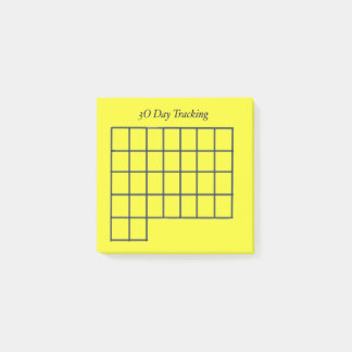 30 Day Tracker Yellow Sticky Notes
