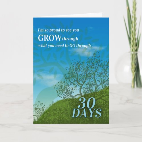 30 Days of Sobriety Summer Meadow Card