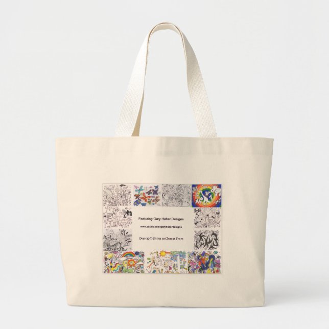 30 Different TeeShirts Large Tote Bag (Front)