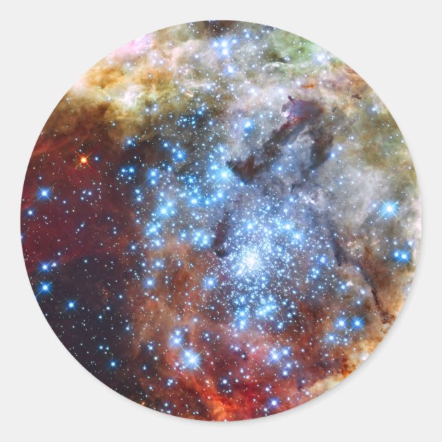 30 Doradus Nebula Star Clusters Classic Round Sticker (Front)