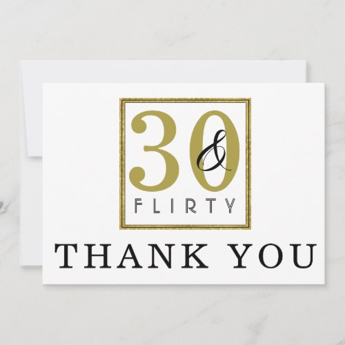 30  Flirty 30th Birthday Party Thank You Card