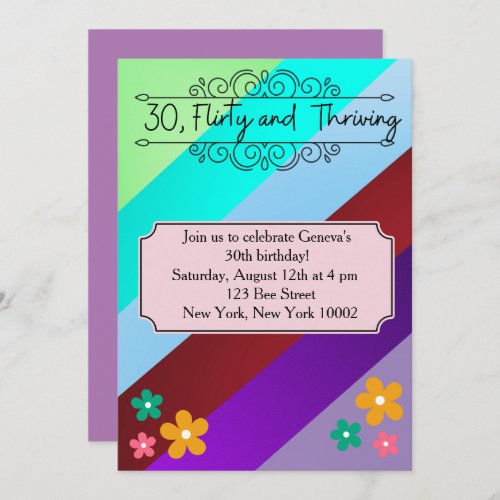 30 Flirty and Thriving Party Invitation