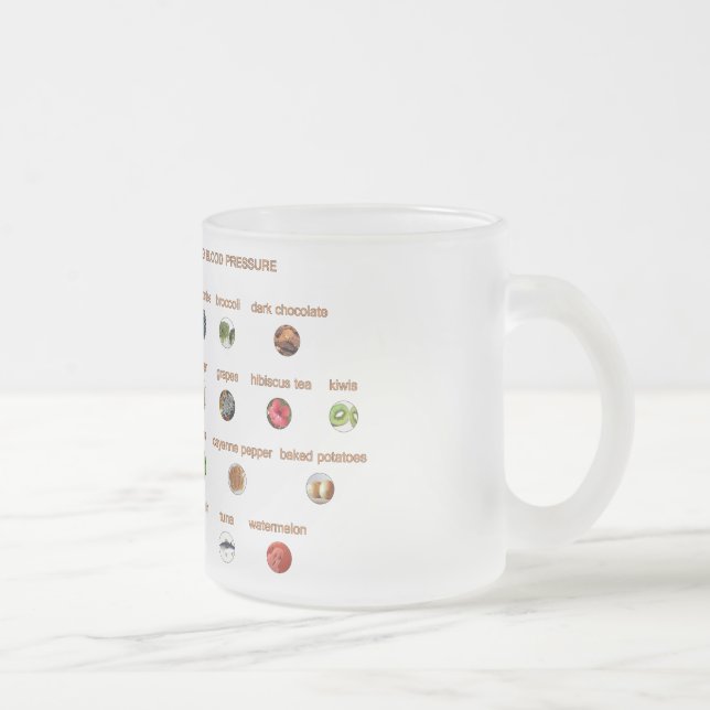 30 Foods that help lower hypertension Natural Ways Frosted Glass Coffee Mug (Right)