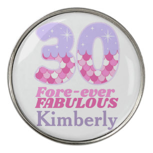 30 FORE-ever Fabulous 60th Birthday Gift – Pink Golf Ball Marker