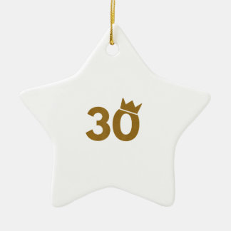 30 Gold Crown - 30th Birthday Gifts Ceramic Ornament