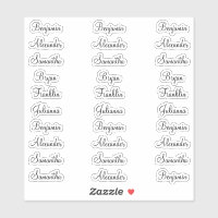 Stylish Name Sticker, Zazzle