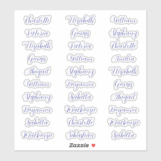 30 Guest first names typography elegant script Sticker