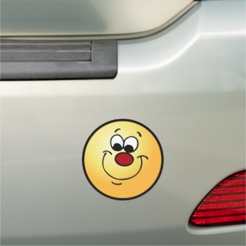 30 Happy Face Emoticon Car Magnet by disgruntled_genius at Zazzle