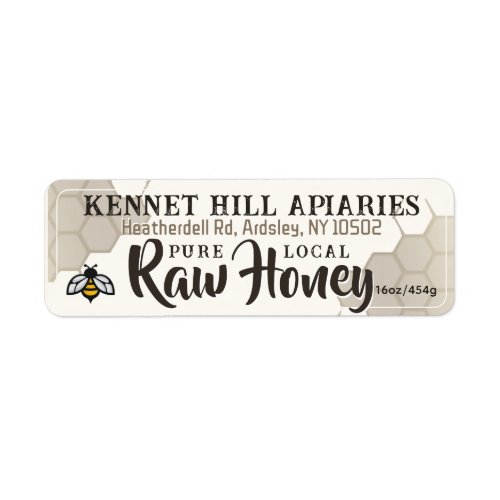 30 Honeycomb  Cute Bee Raw Local Honey Labels