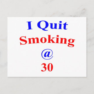30 I Quit Smoking Postcard