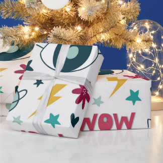 30 inches x 60 feet Doodle Wrapping Paper