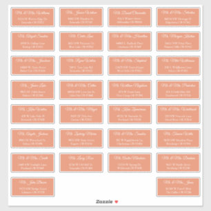 30 Individual Wedding Guest Address Envelope  Sticker