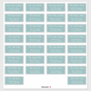 30 Individual Wedding Guest Address Labels