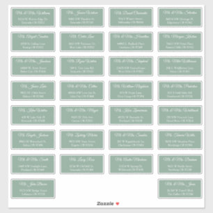 30 Individual Wedding Guest Address Labels