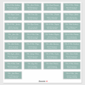 30 Individual Wedding Guest Address Labels