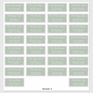 30 Individual Wedding Guest Address Labels
