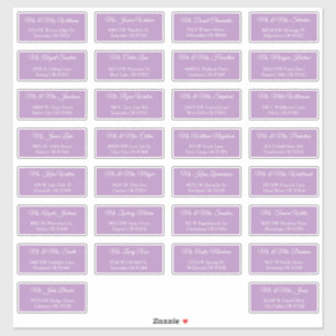 30 Individual Wedding Guest Address Labels
