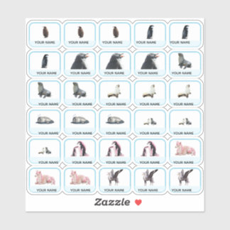 30 Kids Name Stickers | Choose 10 Characters