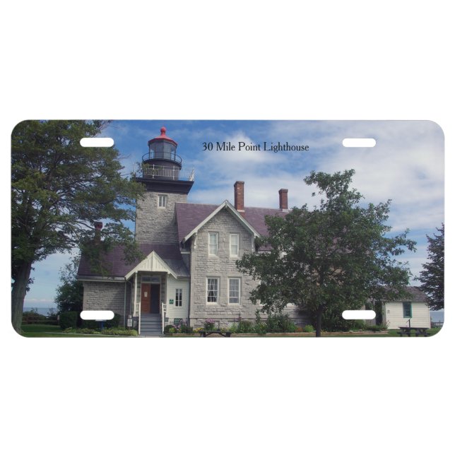 30 Mile Point Lighthouse license plate (Front)