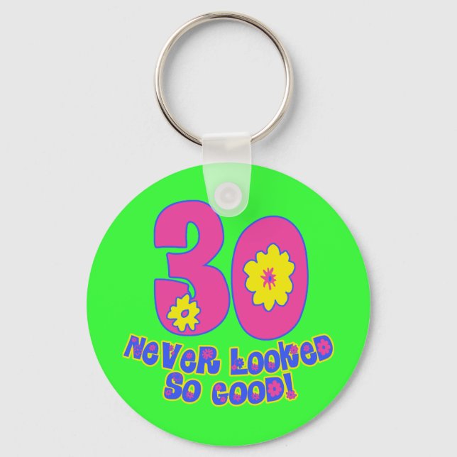30 Never Looked So Good! Keychain (Front)