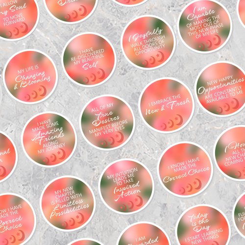 30 New Moon Positive Affirmations Stickers