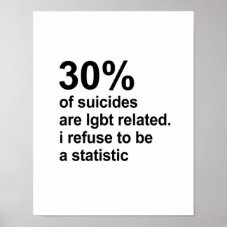 30% of suicides are lgbt related poster