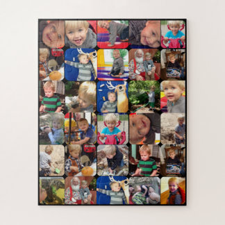 30 of Your Family and Friends Photo Collage Jigsaw Puzzle