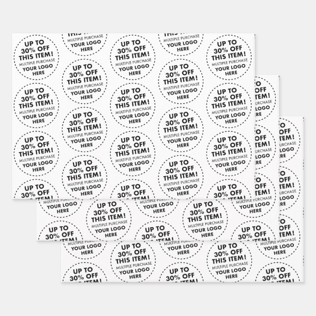 30% OFF Bulk Buy Discount Custom HALF DROP TILING Wrapping Paper Sheets (Set)