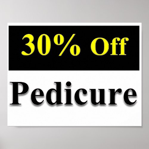 30 Off Pedicure Poster Matte