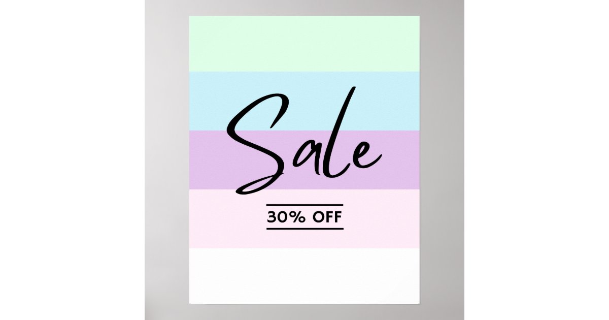 30% Off Retail Sale Sign, Boutique Sale Signage, Poster | Zazzle