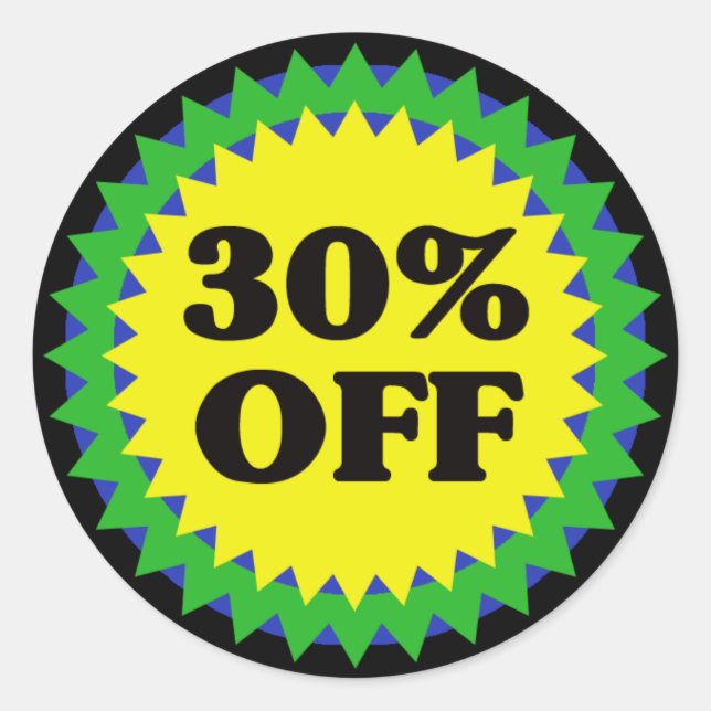 30% OFF RETAIL SALE Sticker (Front)