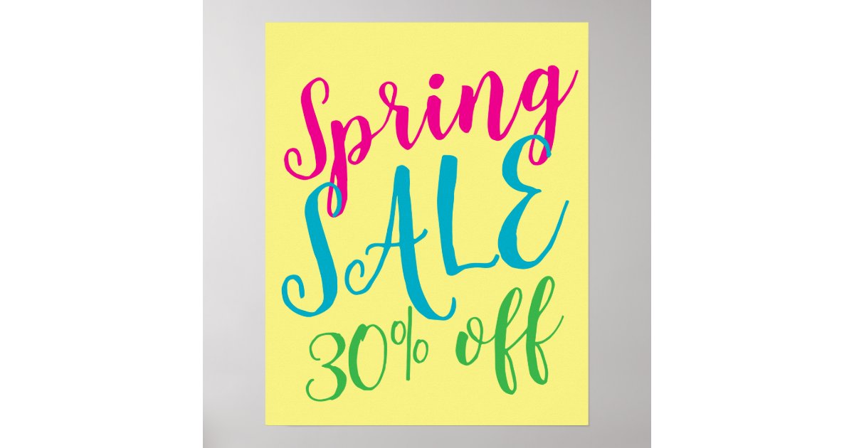 30% Off Sale Sign, Spring Sale Sign, Boutique Poster | Zazzle