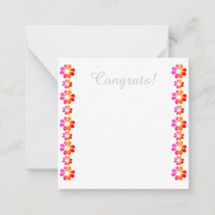 30 Orange Red Flower Note Card