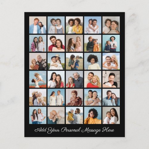 30 Photo Collage Add Your Greeting Paper Sheet