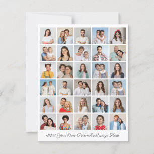 30 Photo Collage Add Your Own Greeting Card