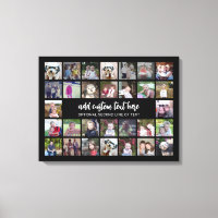 30 Photo Collage Grid - 2 Text boxes - black white