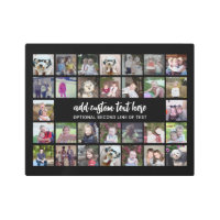 30 Photo Collage Grid - 2 Text boxes - black white