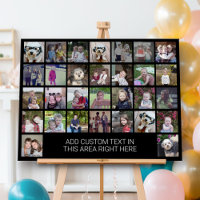 30 Photo Collage Grid - Text box - black white