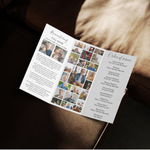 30 Photos Collage Memorial Brochure Program
