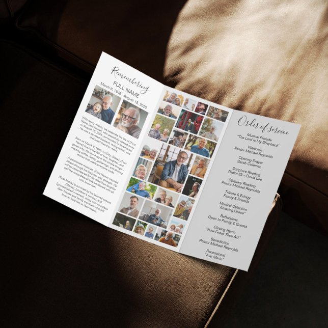 30 Photos Collage Memorial Brochure Program (Creator Uploaded)