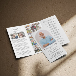 30 Photos Collage Memorial Brochure Program